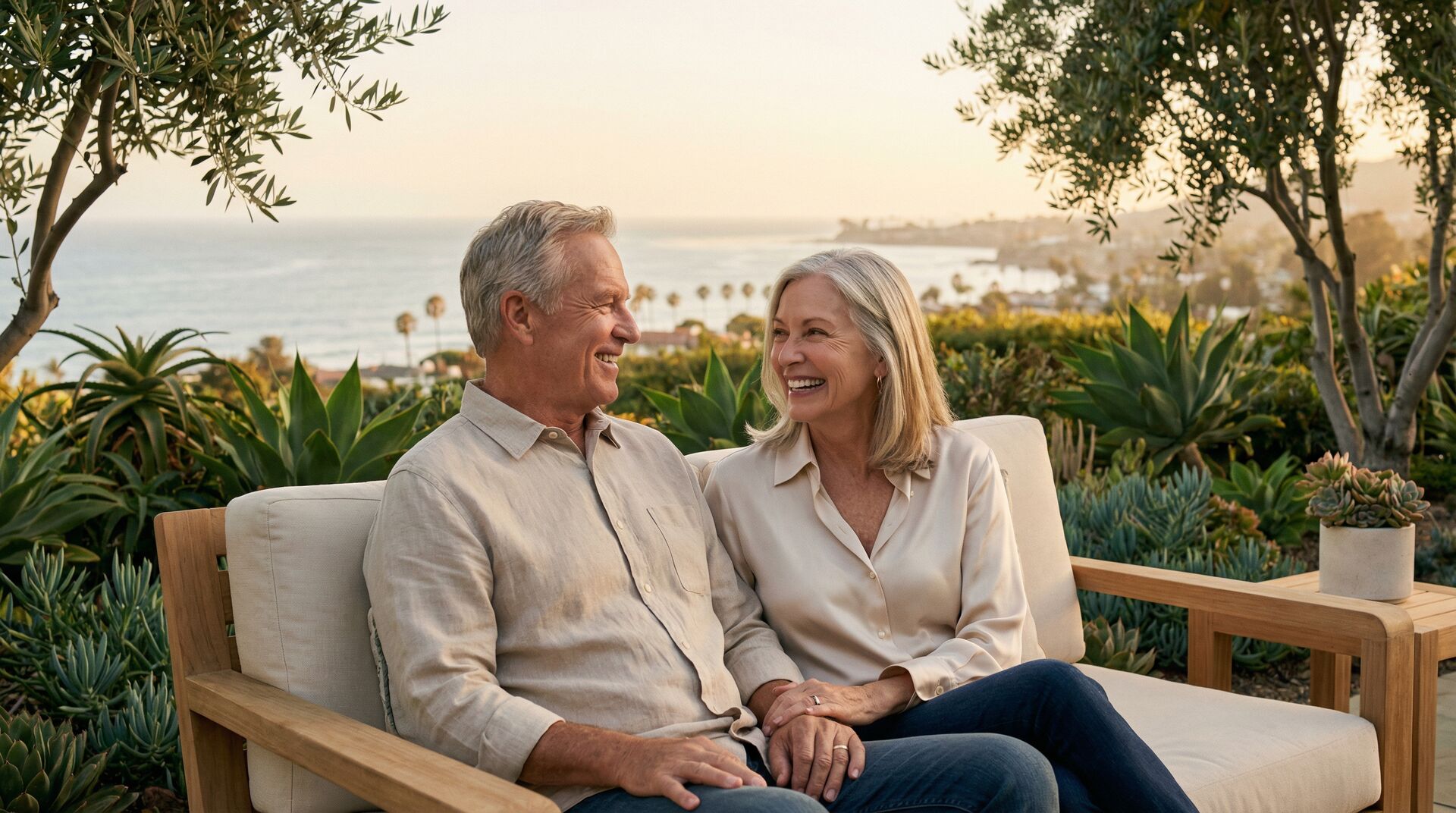 Retired couple planning their future